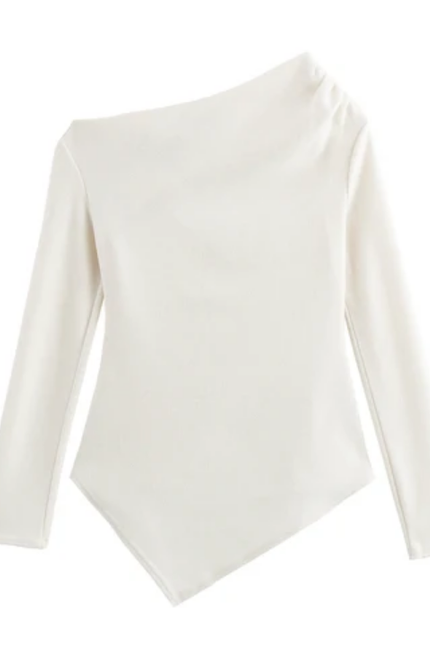 Women's Asymmetrical Long Sleeve Blouse