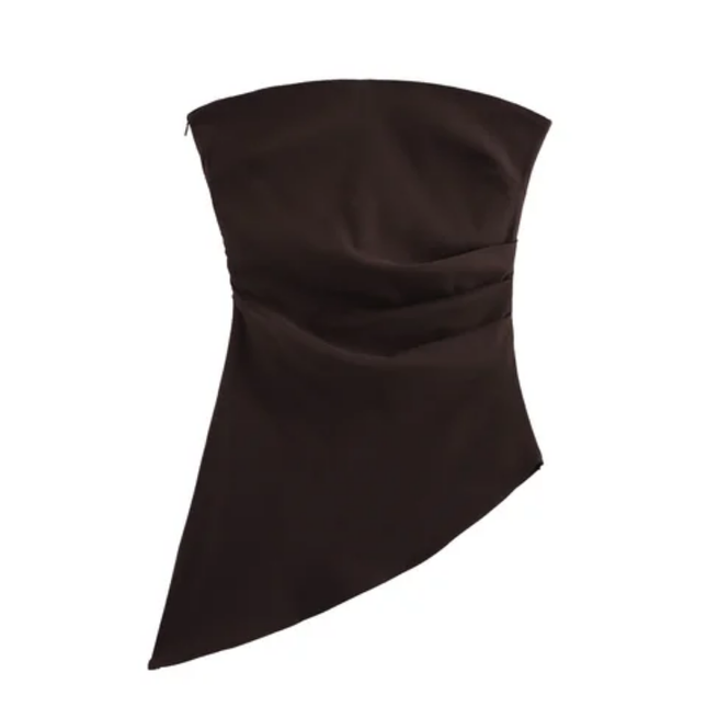 Women's Strapless Asymmetrical Fashion Top