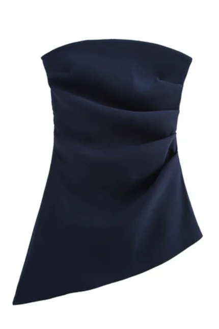 Women's Strapless Asymmetrical Fashion Top