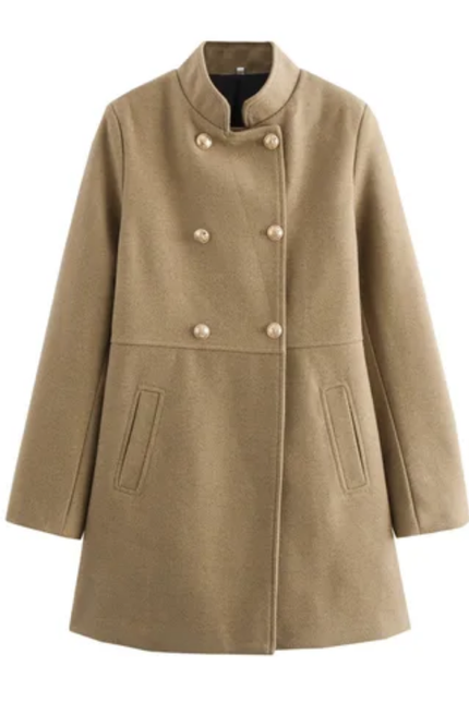 Women's Double-Breasted Stand Collar Winter Coat