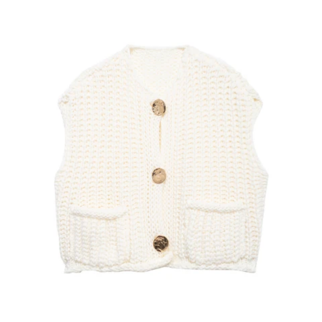 Women's V-Neck Button-Up Sweater Vest