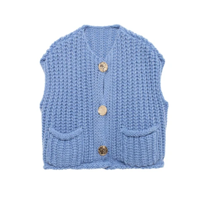 Women's V-Neck Button-Up Sweater Vest