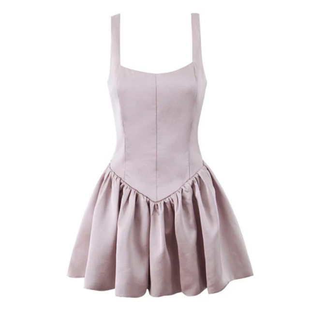 Women's Solid Color Strappy Mini Slip Dress