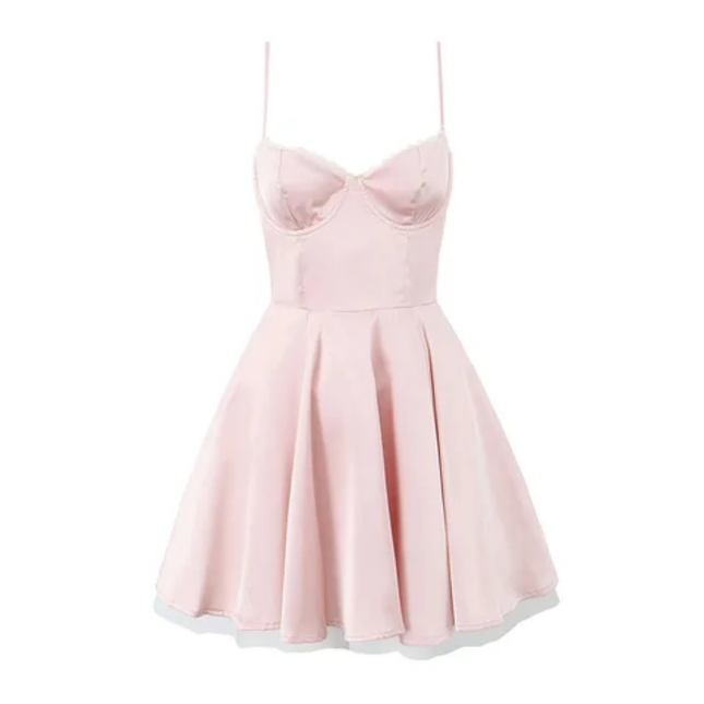 Silky Spaghetti Strap Mini Dress