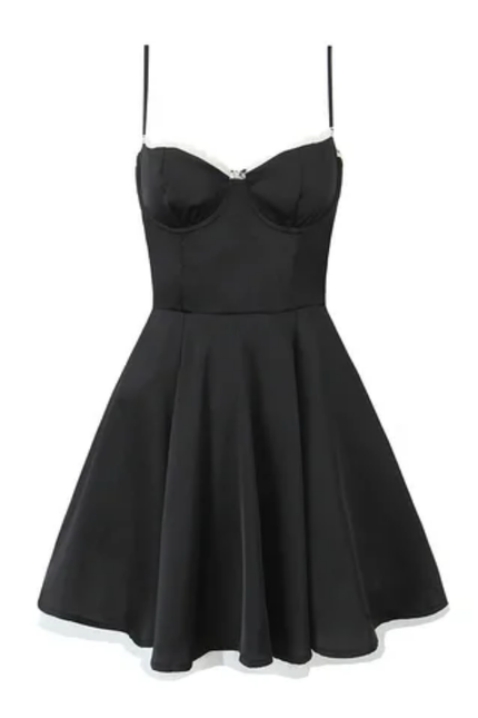 Silky Spaghetti Strap Mini Dress