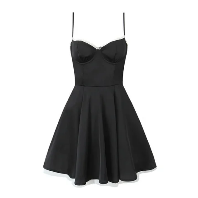 Silky Spaghetti Strap Mini Dress