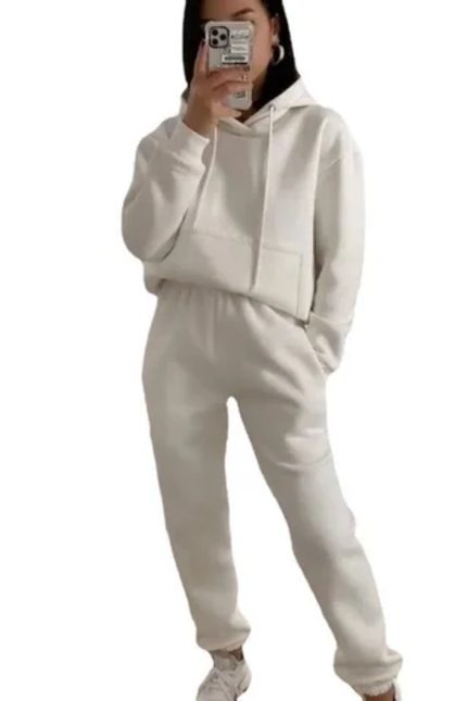 Spring Hoodie & Wide-Leg Pants Set