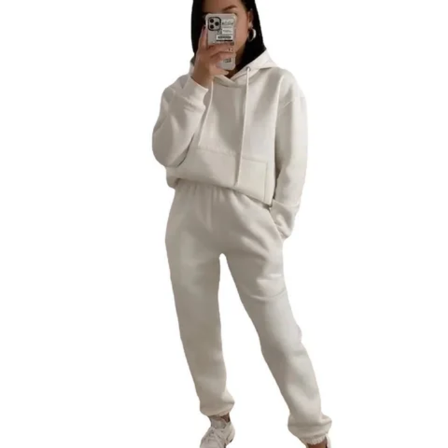 Spring Hoodie & Wide-Leg Pants Set