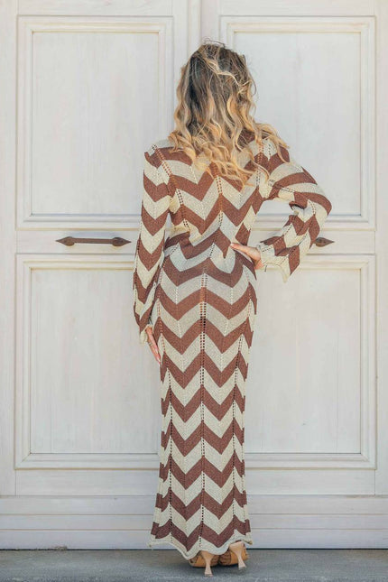 Long sleeve dress knitted