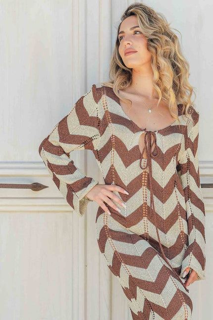 Long sleeve dress knitted