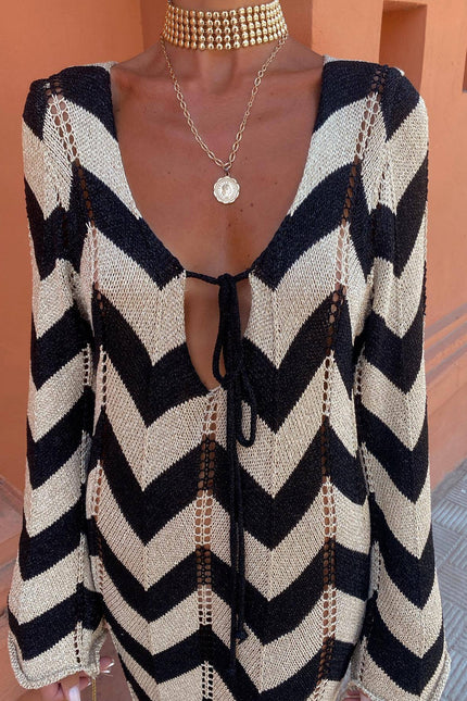Long sleeve dress knitted
