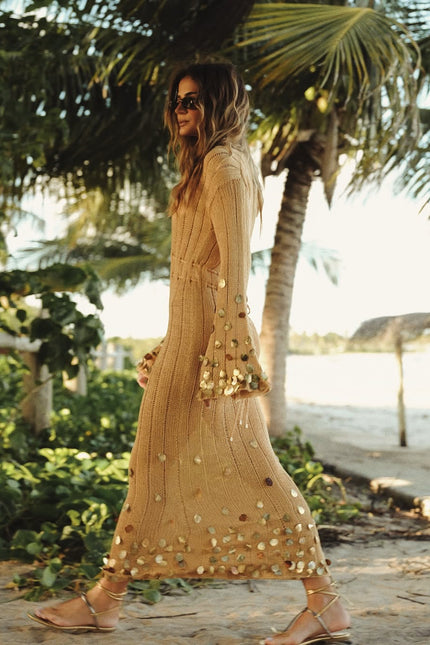 Long Sleeve Maxi Dress – Breezy Style for Coastal Escape