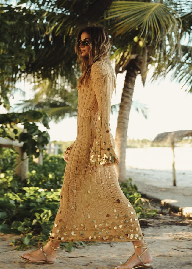 Long Sleeve Maxi Dress – Breezy Style for Coastal Escape