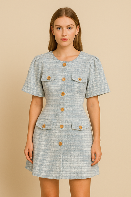 Summer Round Neck Mini Dress