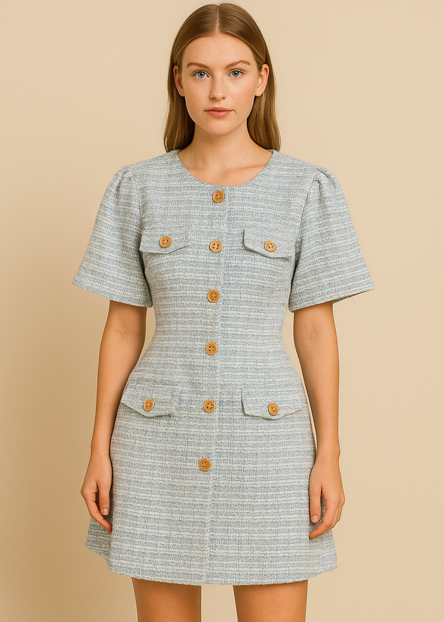Summer Round Neck Mini Dress