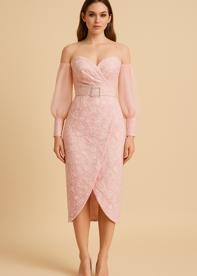 Elegant Strapless Slim Banquet Dress