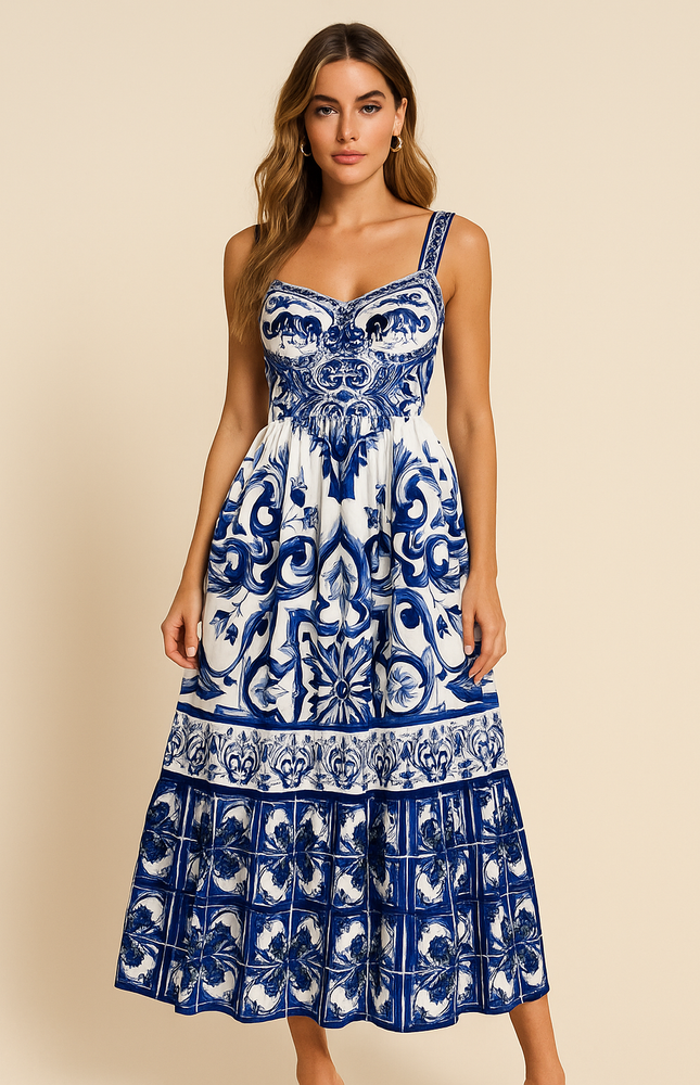 Elegant Boho Sleeveless Summer Maxi Dress