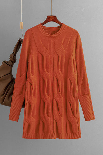 Loose Solid Color Simple Ladies Knitted Sweater