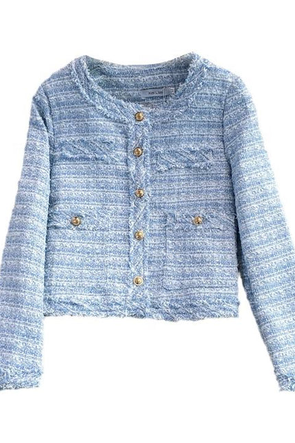 2024 Autumn Winter New Loose Jacket Long Sleeve Woolen Jacket Lady Coat Formal