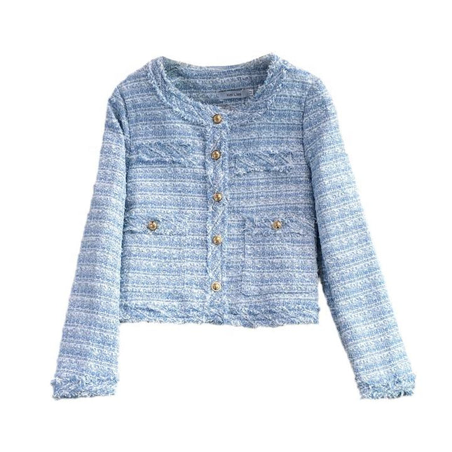 2024 Autumn Winter New Loose Jacket Long Sleeve Woolen Jacket Lady Coat Formal