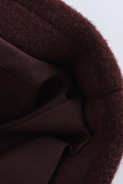 Standı yaka kahverengi renk tek göğüslü uzun kollu rahat moda ceket kadınlar için