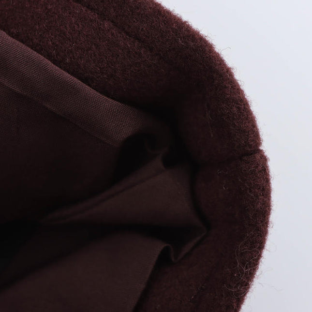 Standı yaka kahverengi renk tek göğüslü uzun kollu rahat moda ceket kadınlar için