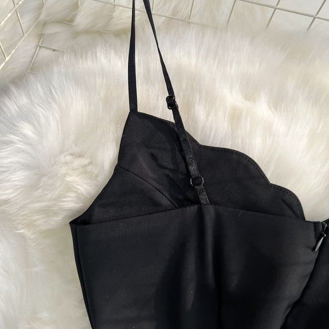 2025 V-neck Casual High Waist Slimming Jumpsuit Loose Flared Wide Leg Long Pants