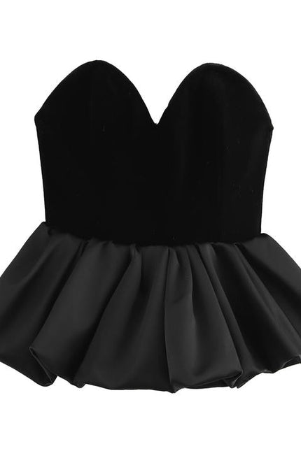 Askısız siyah renk kolsuz fermuar Fly Casual moda mütevazı bluz kadınlar için Tops