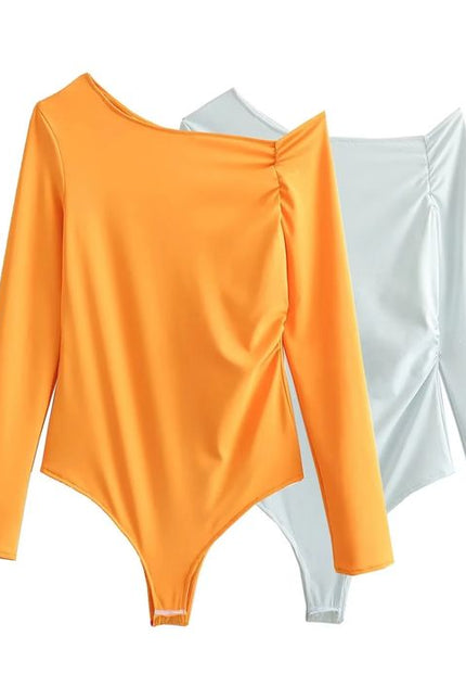 2 Colorway Solid Color square Collar Long Sleeve Solid Color Casual Fashion Elegant Women One Piece Jumpsuit