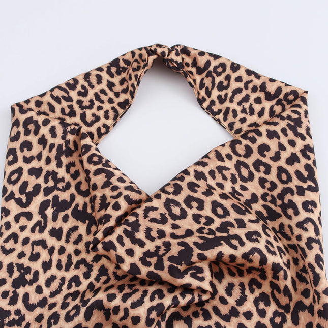 3 Colorway Back Bow Tie Hollow Out Casual Fashion Silky Halter tank Top for Women