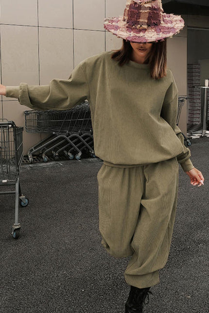 PASUXI Custom Spring Fashion Womens New Sports Running Sets Casual O Neck Pullover Hoodies Trousers Jogger Suit