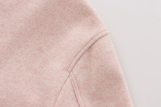 2 Colorway Solid Color Single Breasted Crew Neck Long Sleeve Casual Fashion Jacket for Women