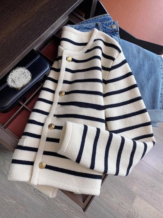 Cardigan for Women Single Breasted Crewneck Shirt Sweater Knit Cardigan