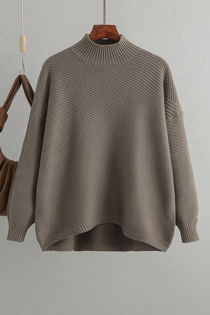 Knitted Custom Sweater Warm Causal Style Turtleneck Sweater Women Sweater