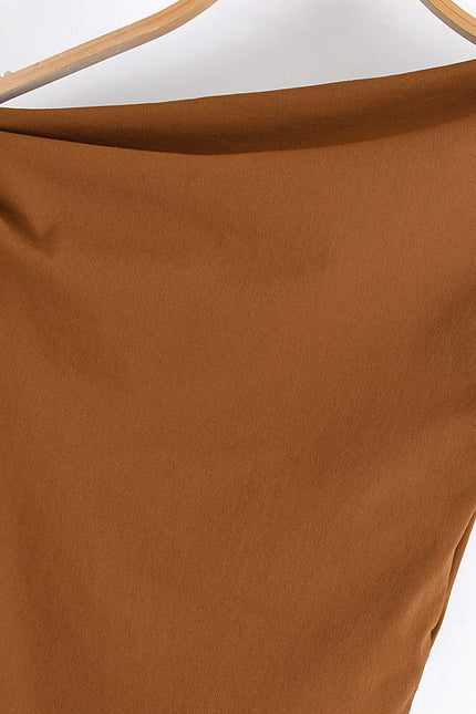 3 Colorway Solid Color Asymmetrical Design Sleeveless Casual Fashion Summer Mini Dress for Women