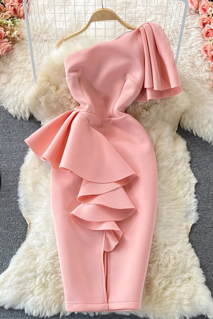 Summer Women Clothin Sexy Slim Fit Ruffles Casual Party Dresses