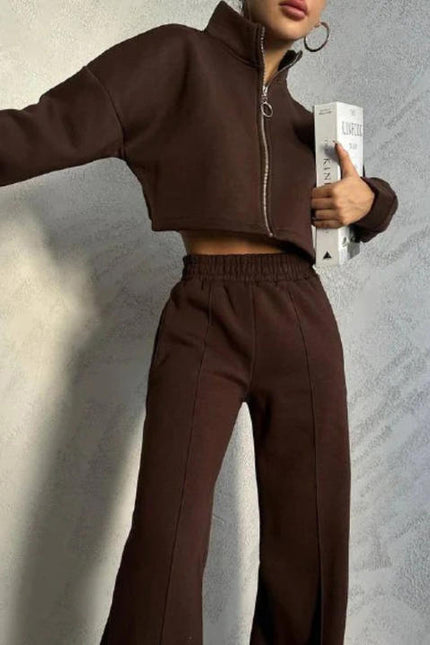 PASUXI Hot Sale New Womens Clothing Solid Color O Neck Pullover Long Sleeve Hoodies Fashion Casual Sports Pants Sets