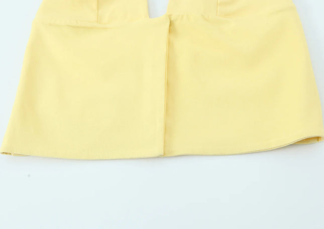 3 Colorway Solid Color Back Hollow Out Hot Sale Casual Fashion Halter tank Tops for Women