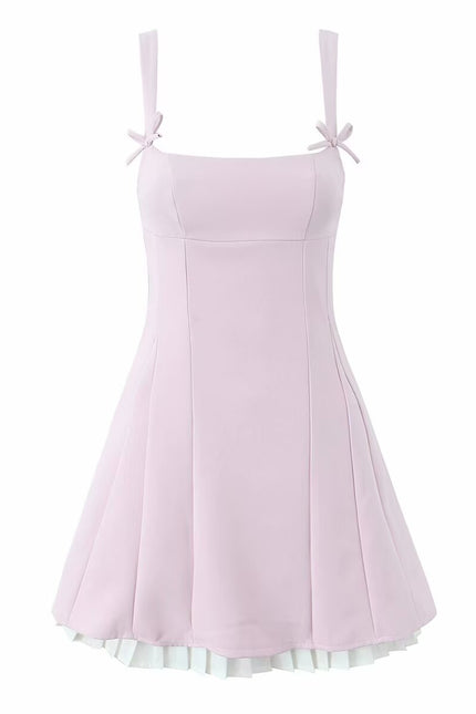 2 Colorway Solid Color Shoulder Strap Hot Sale Casual Fashion Mini slip Dress for Women