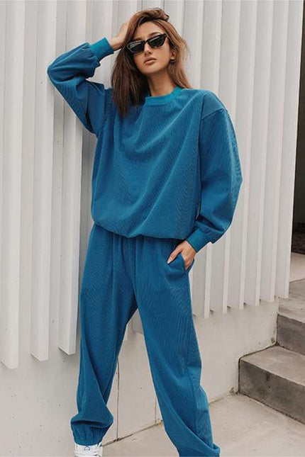 PASUXI Custom Spring Fashion Womens New Sports Running Sets Casual O Neck Pullover Hoodies Trousers Jogger Suit