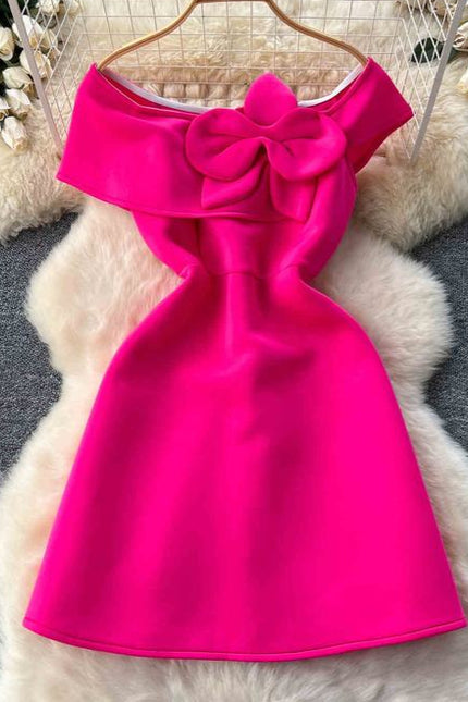 Sleeveless Sheath Birthday Party Dresses Women Stereoscopic Flower Pleated Dresses