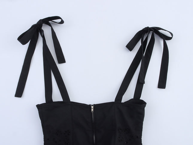Black Color Shoulder Strap Hot Sale Casual Fashion Women's tank Top