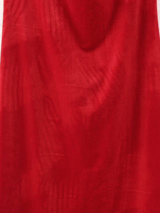 Back Hollow Out Red Color Sleeveless Zipper Fly Casual Fashion Maxi Halter Dress for Women
