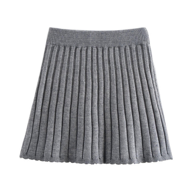 3 Colorway Peter Pan Collar Long Sleeve Cardigan Sweater Solid Color Mini Skirt Casual Fashion Women 2 Piece Set