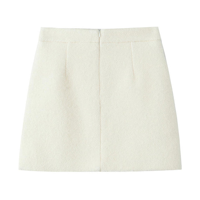 2 Colorway Buttons up Solid Color Hot Sale Casual Fashion Mini Skirt for Women