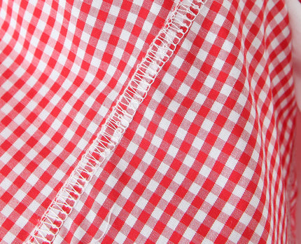 Buttons up Plaid Print Red Color Buttons up Sleeveless Casual Fashion Women's tank Top