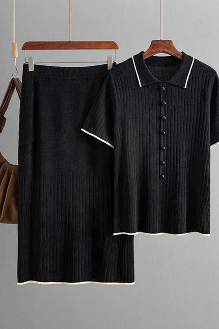 Cross-border Women's Temperament Knitted Skirt Set 2025 Spring and Summer New Fashion Two-piece Set
