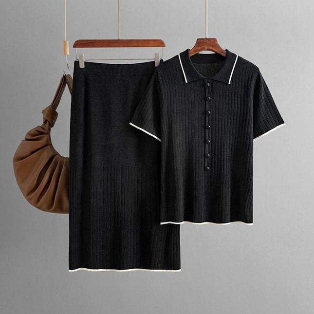 Cross-border Women's Temperament Knitted Skirt Set 2025 Spring and Summer New Fashion Two-piece Set