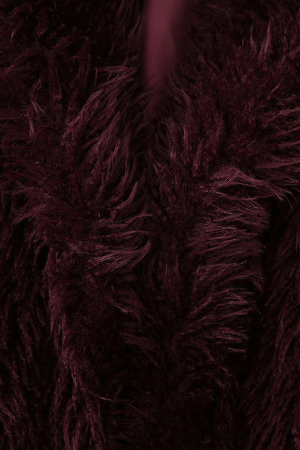 V Neck Burgundy Color Long Sleeve Causal Fashion Jacket for Women