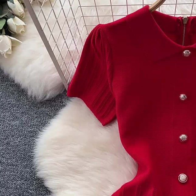 Short Sleeve Fashion Women Elegant Party Dinner Summer Casual Dresses